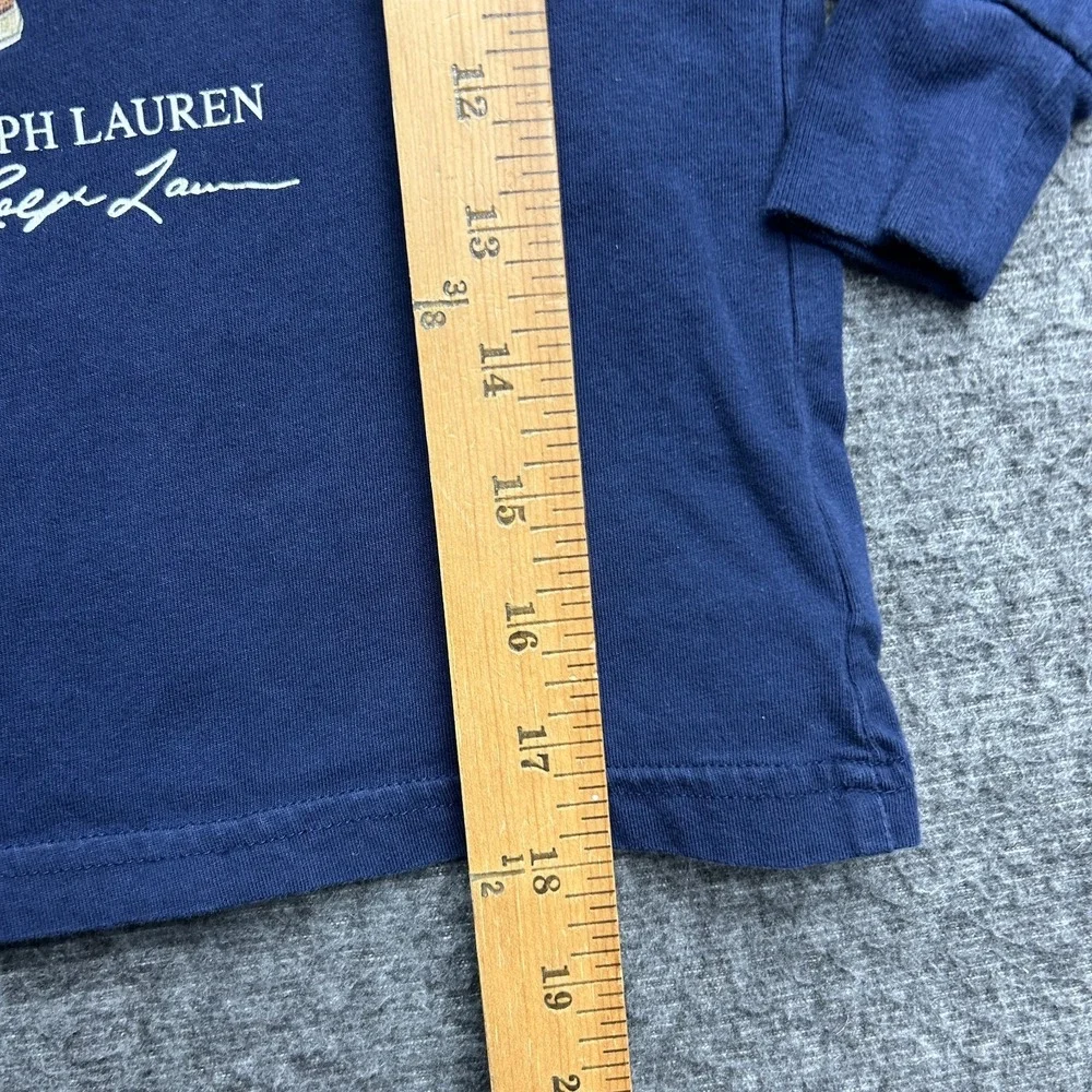 Polo Ralph‎ Lauren Bear Short Sleeve Shirt Boys 6 Blue Kids Youth